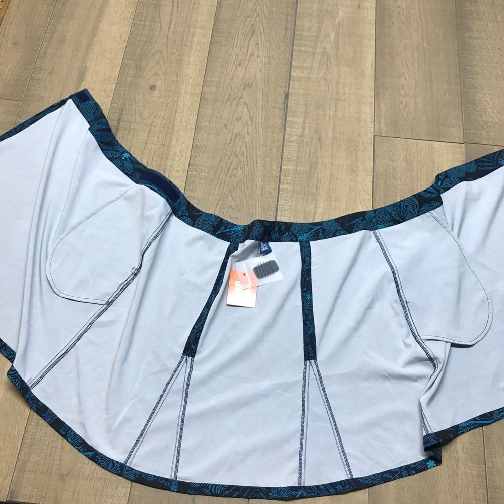 Rip Skirt Hawaii Wrap‎ Skirt Womens Size L Blue Maui Moonlight Adjustable Beach - Picture 9 of 13